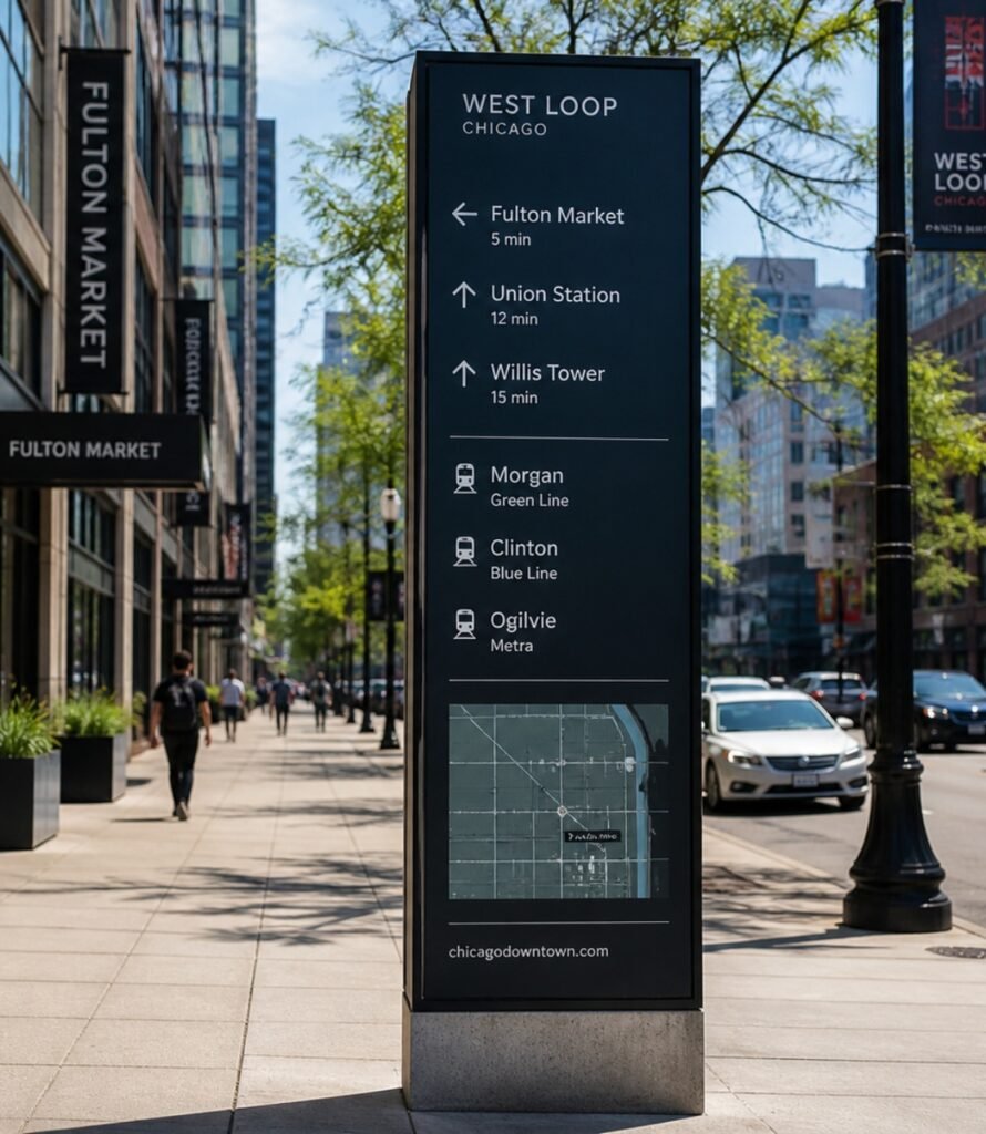 Wayfinding Signs in Chicago